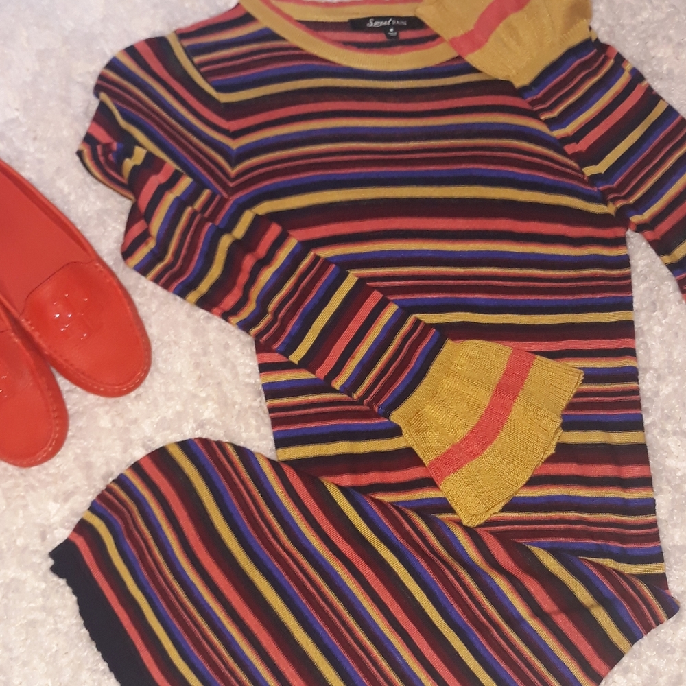 FLASH SALE 5/15/26 🧡Sweat Rain a multi colored dress sz - M🧡 - Picture 2 of 4